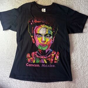 Frida Kahlo Cancún Mexico Yazbek Heavy Weight Tee Black M Made in Mexico